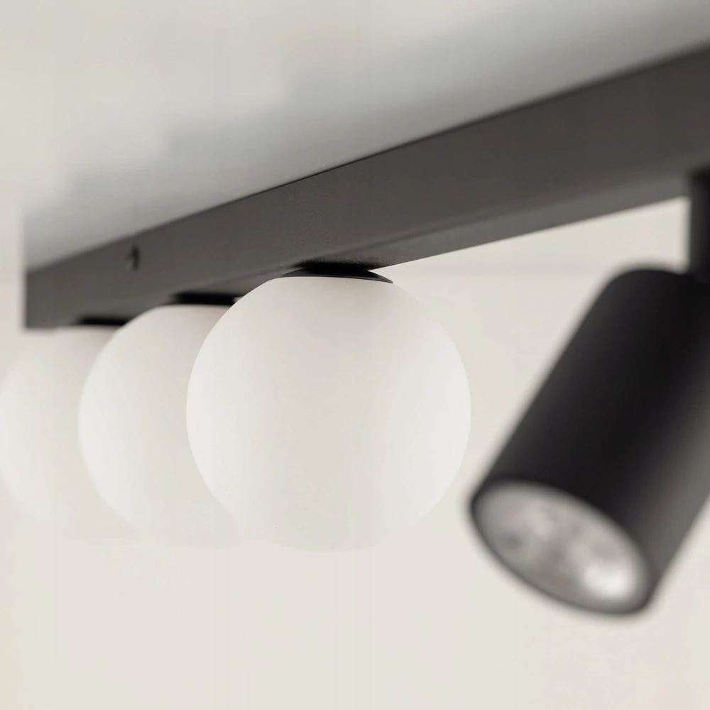 Lubinis šviestuvas Lampa sufitowa listwa TK-Lighting Vox VI 3xGU10 3xG9 Juodai Balta 159 cm
