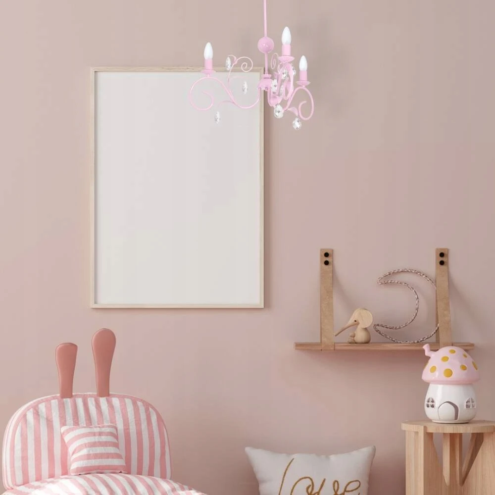 Lampa sufitowa Milagro E14 rožinė