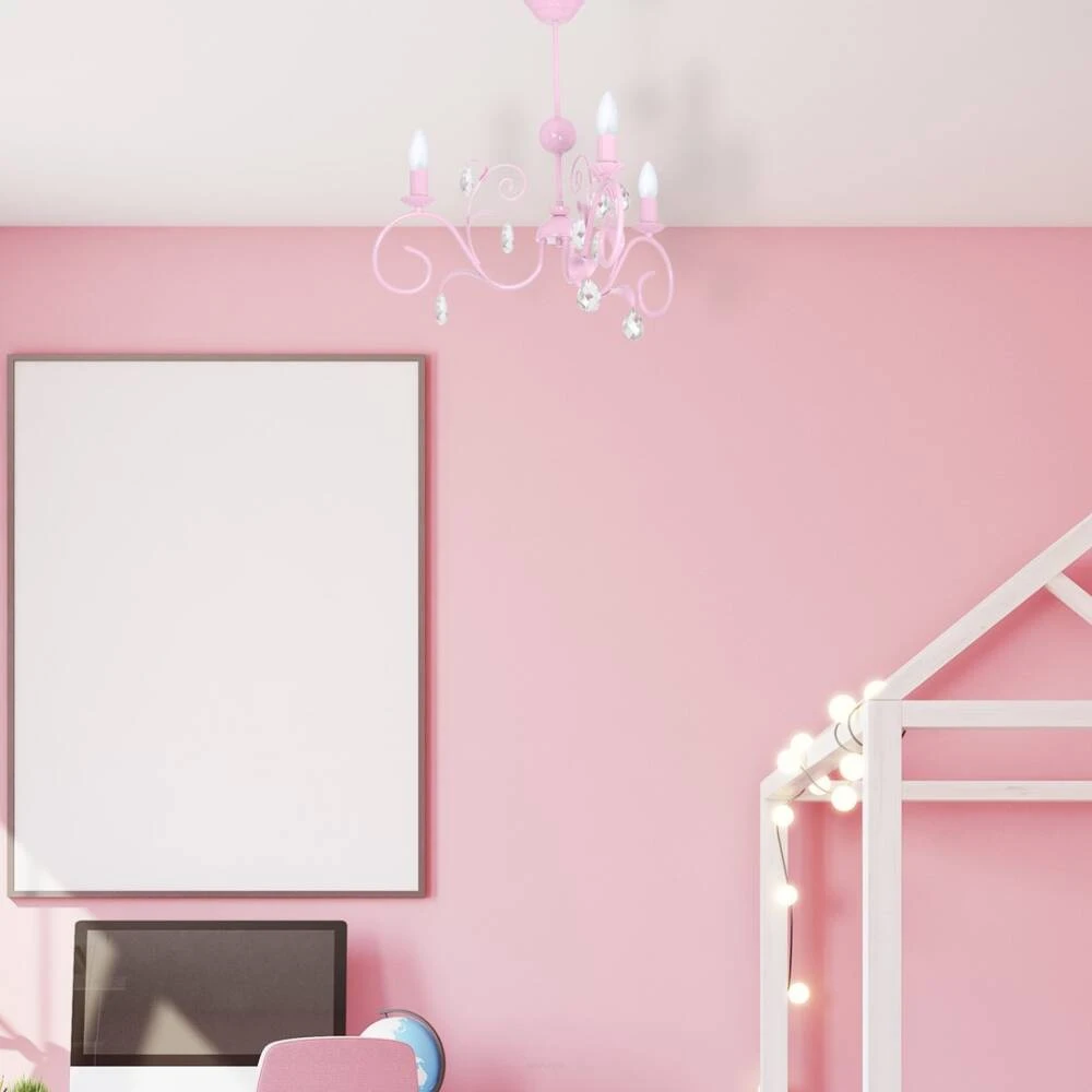 Lampa sufitowa Milagro E14 rožinė