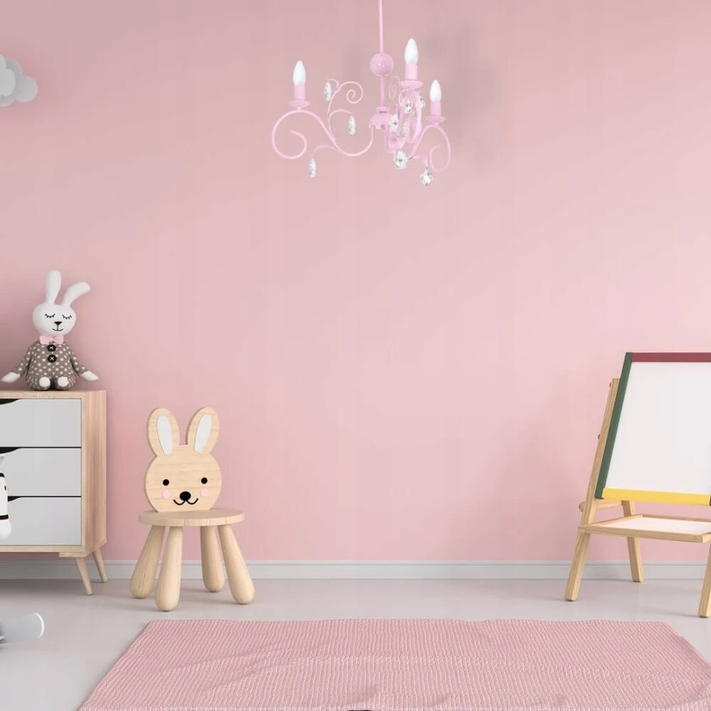 Lampa sufitowa Milagro E14 rožinė