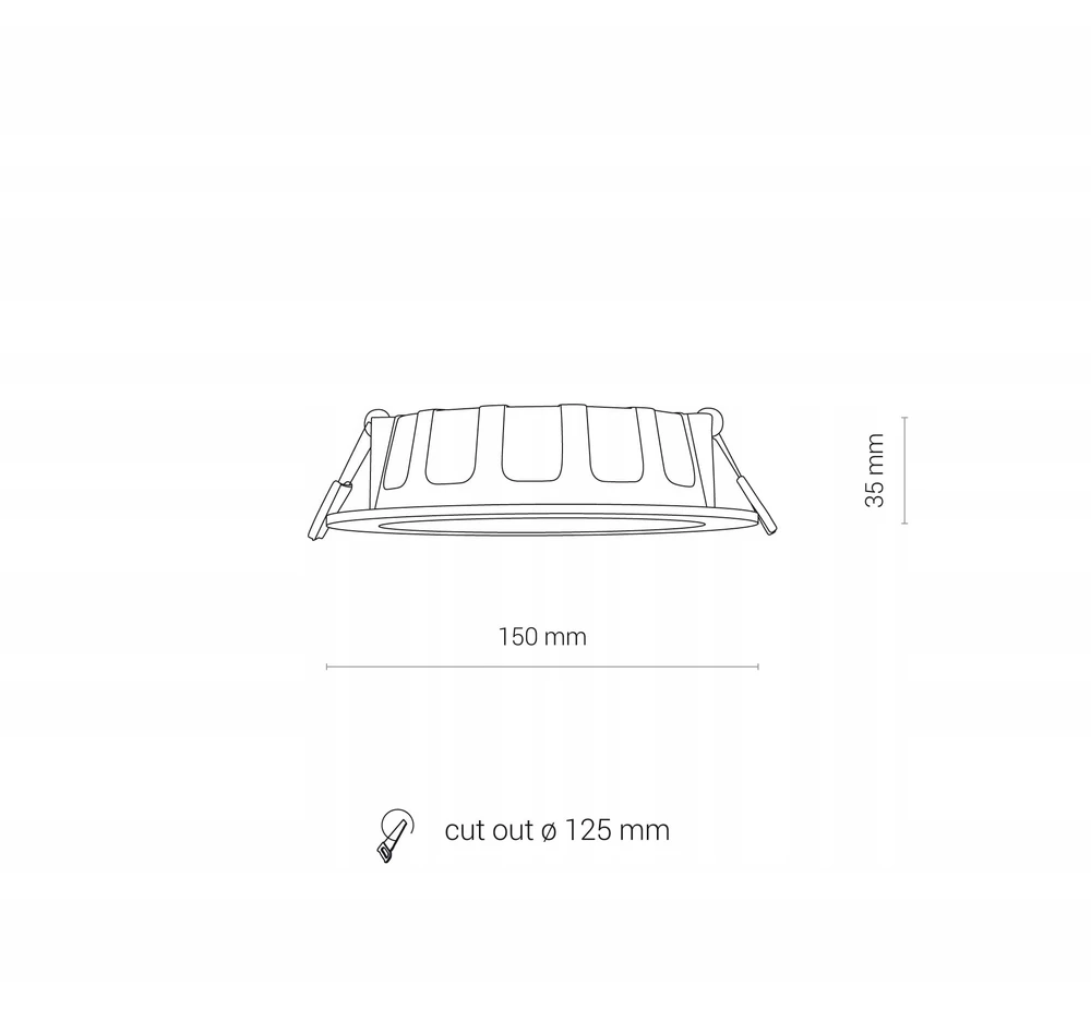 Lampa sufitowa podtynkowa CL KOS LED Baltas 8778 - Nowodvorski