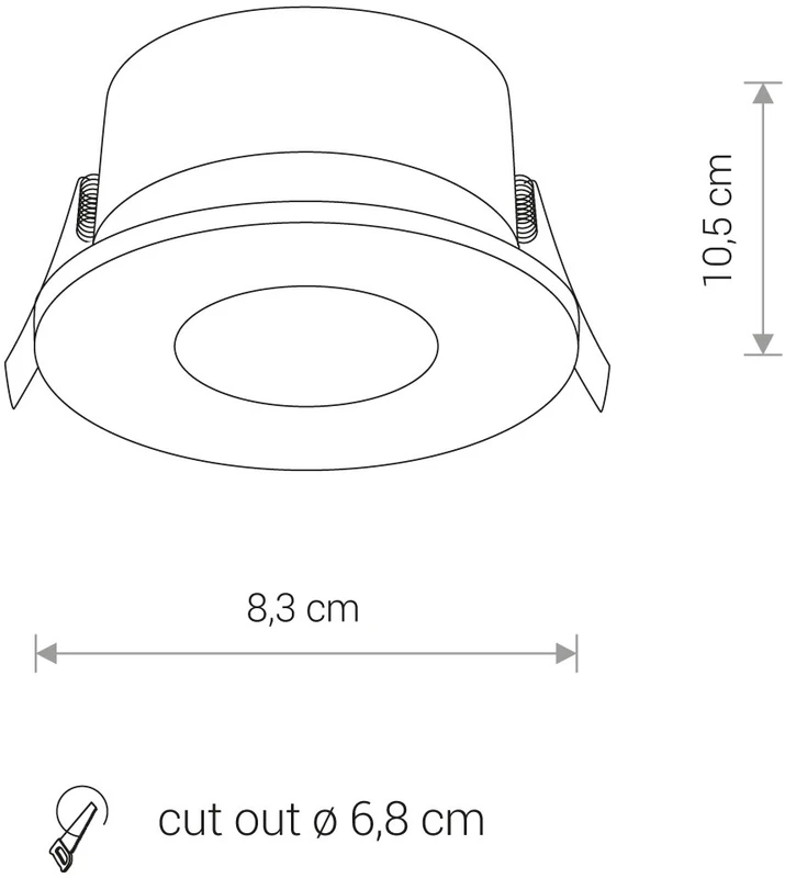 Lampa sufitowa podtynkowa GOLF Baltas 8375 - Nowodvorski