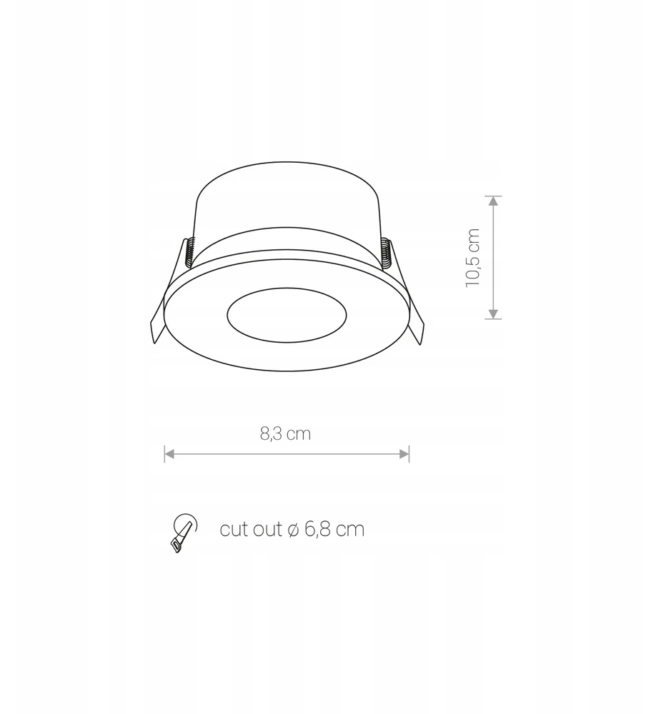 Lampa sufitowa podtynkowa GOLF Baltas 8375 - Nowodvorski