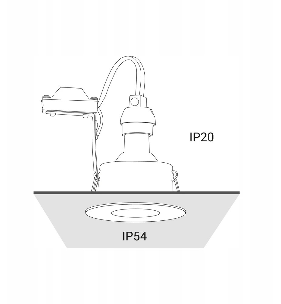 Lampa sufitowa podtynkowa GOLF Baltas 8375 - Nowodvorski