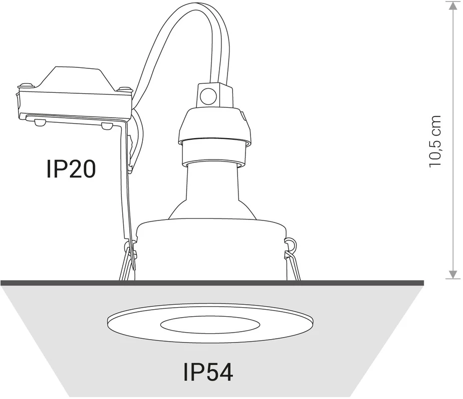 Lampa sufitowa podtynkowa GOLF Baltas 8375 - Nowodvorski