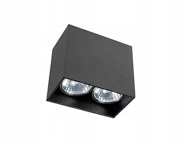 Lampa sufitowa podwójna GAP juoda 2xGU10 aluminiowa do biura Nowodvorski
