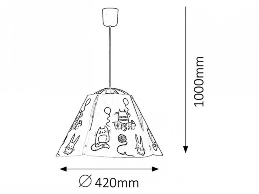 Lampa sufitowa Rabalux E27 rožinė