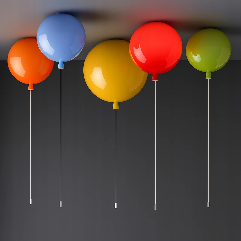 Lampa wisząca Abigali Baloon E27 do pokoju dziecięcego 20cm geltona
