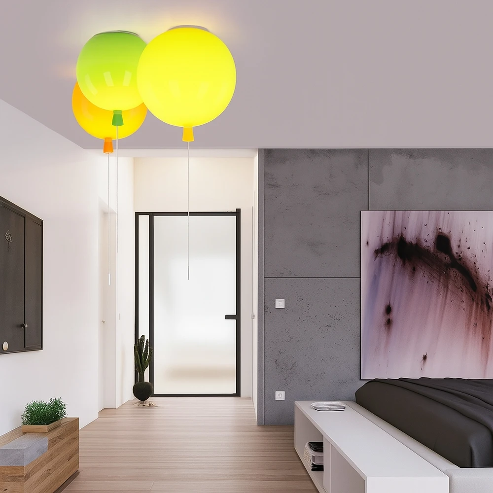 Lampa wisząca Abigali Baloon E27 do pokoju dziecięcego 20cm geltona