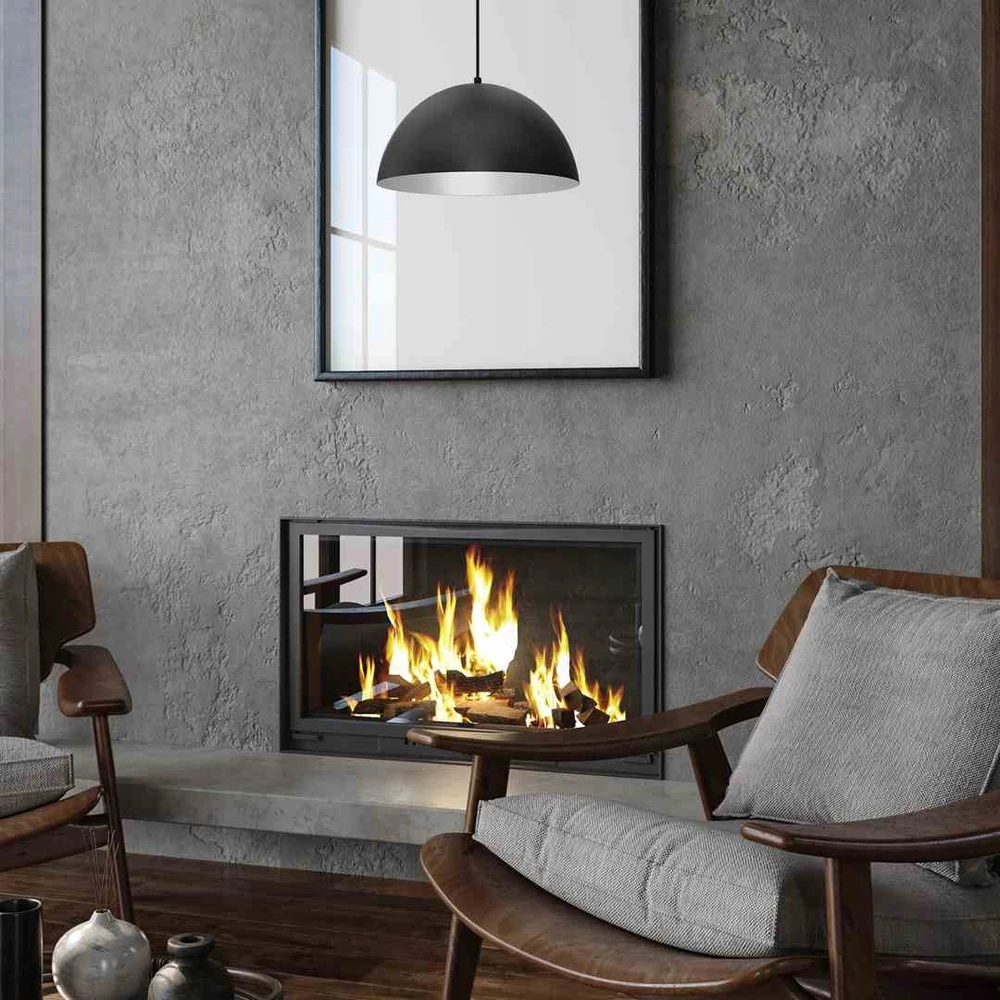 Pakabinamas šviestuvas Lampa wisząca BETA Juodas/Baltas 1xE27 35cm MLP8954 - Milagro