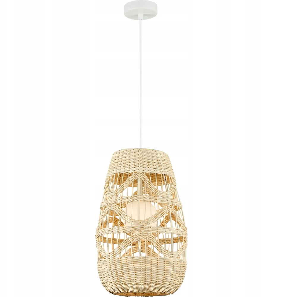 Pakabinamas šviestuvas Natur Planet Lampa wisząca Milagro ARONA ML0352 1xG9 25cm Rattan Boho Klosz Regulowana
