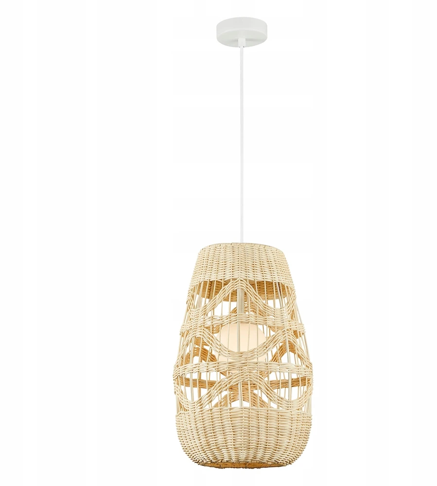Pakabinamas šviestuvas Natur Planet Lampa wisząca Milagro ARONA ML0352 1xG9 25cm Rattan Boho Klosz Regulowana