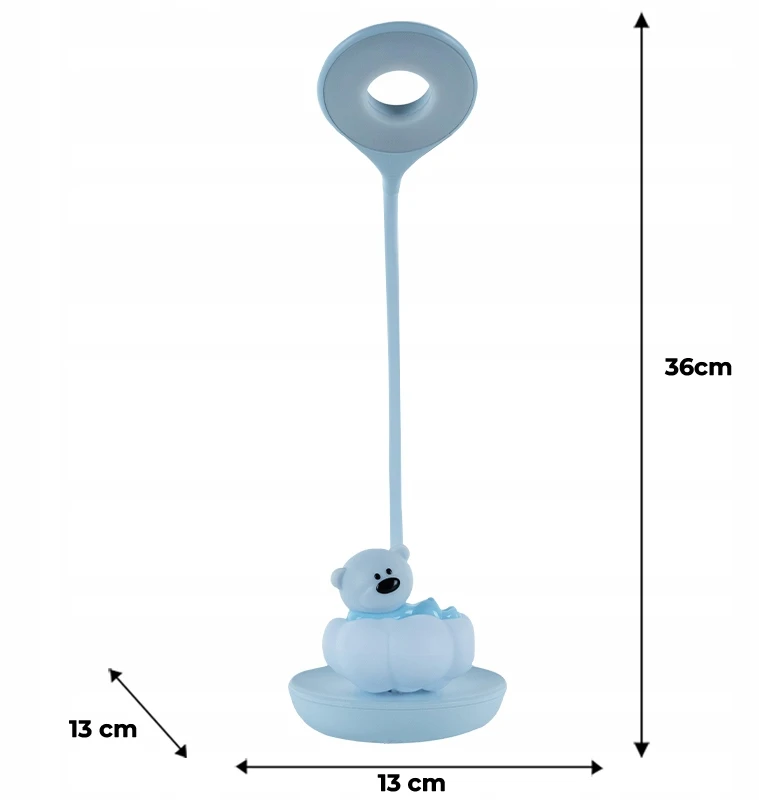 LAMPKA BIURKOWA NOCNA LED NA DOTYK SZKOLNA USB BEZPRZEWODOWA MISIEK KITE