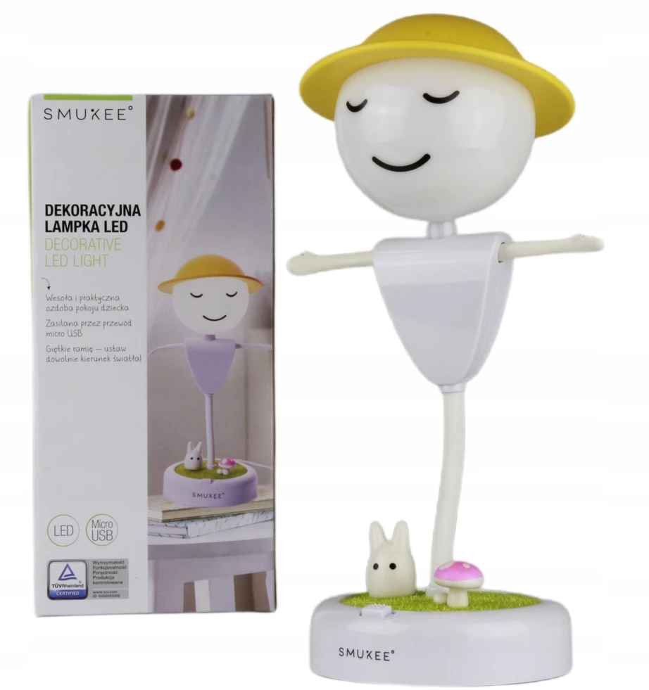 LAMPKA DEKORACYJNA OZDOBNA NOCNA LUDZIK LED MICRO USB SMUKEE