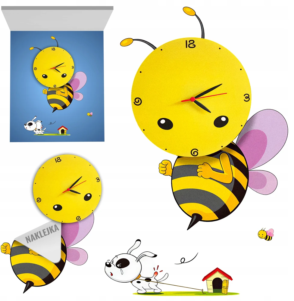 Lampka dziecięca BEE LED CLOCK 0,6W LED Milagro