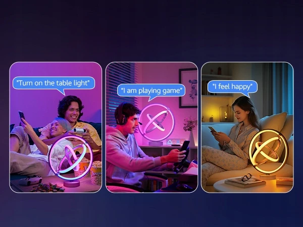 Lampka na Biurko Biurkowa Nocna do Sypialni LED RGB IC Smart Wifi APP Lepro