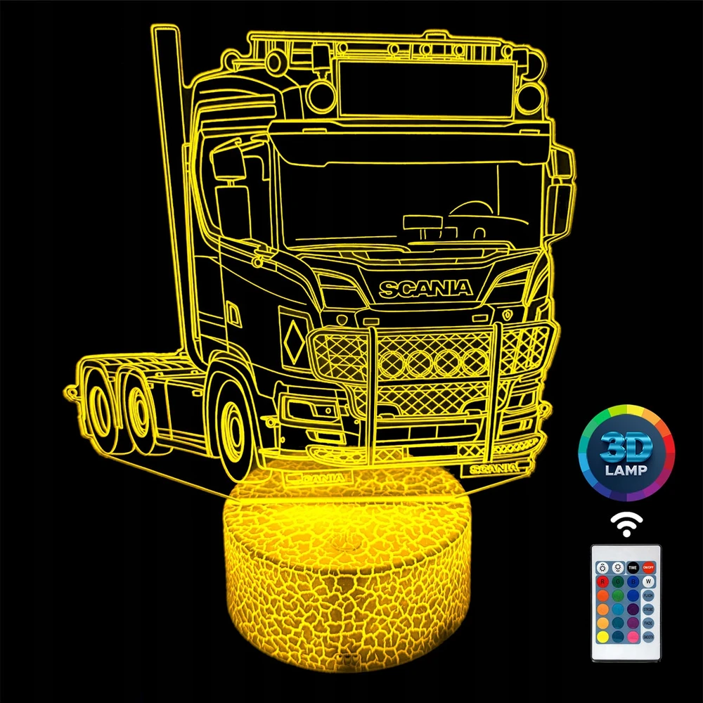 Lampka nocna ciężarówka Scania 3D LAMP LED