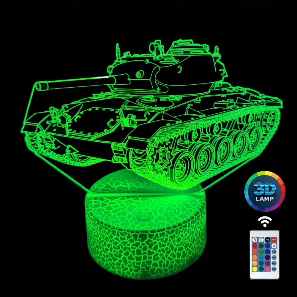 Lampka nocna Czołg 3D LAMP LED