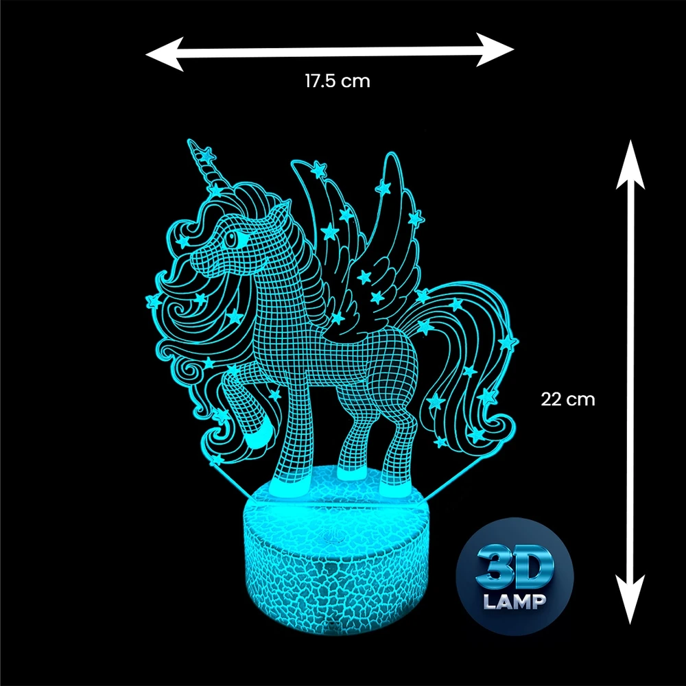 Lampka nocna Kucyk Vienaragis 3D LAMP LED