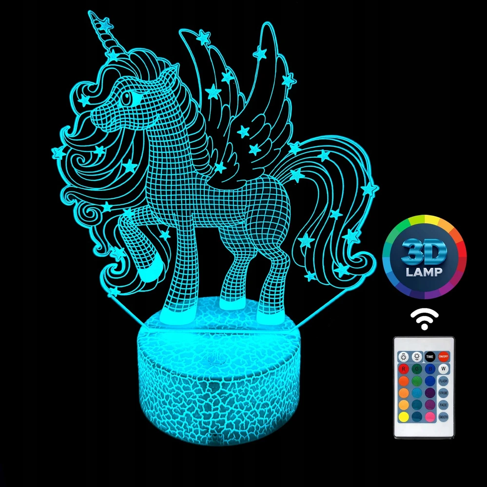 Lampka nocna Kucyk Vienaragis 3D LAMP LED