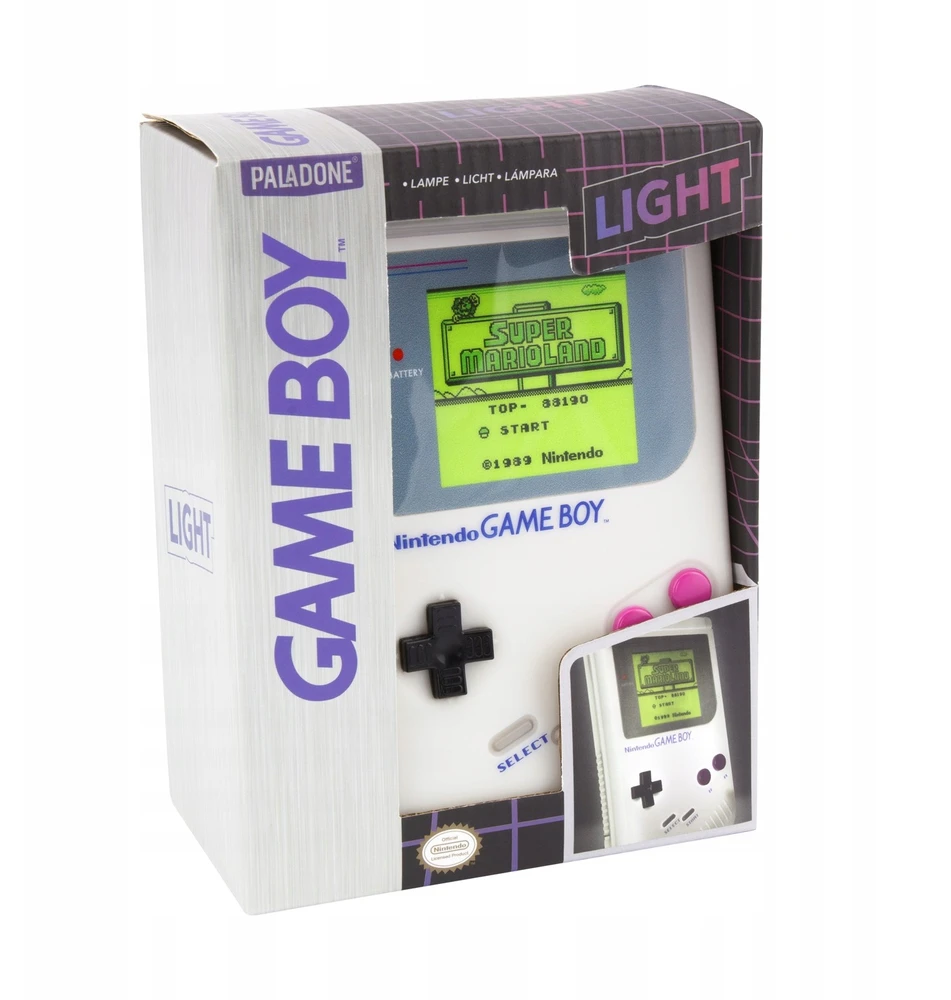 Lampka Nocna LED Nintendo Gameboy Paladone Pixel Retro Ozdoba Pokoju