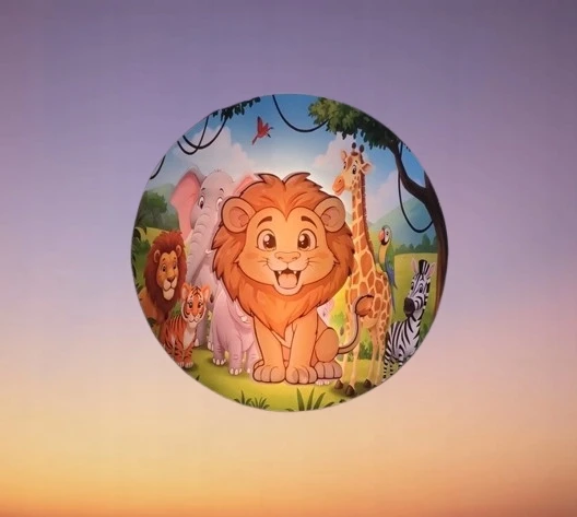 Bez Marki Lampka nocna LEW SAFARI 3D pilot opcja