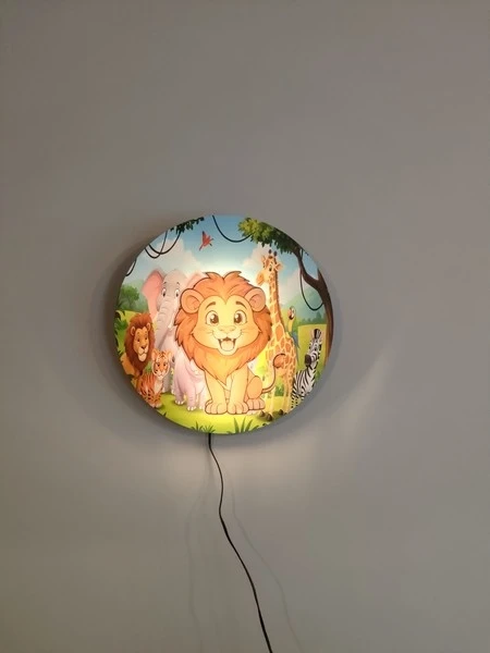 Bez Marki Lampka nocna LEW SAFARI 3D pilot opcja