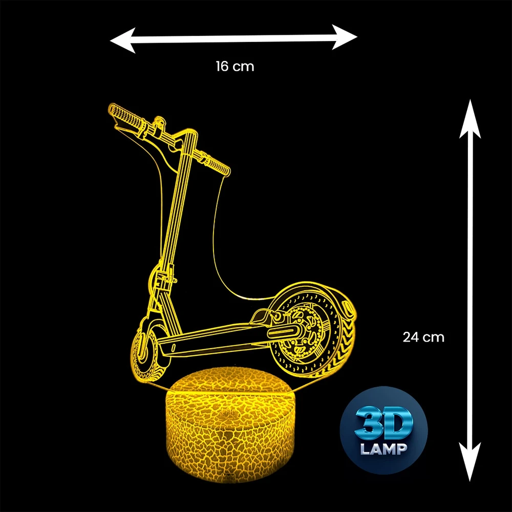 Lampka nocna Paspirtukas elektrinė 3D LAMP LED