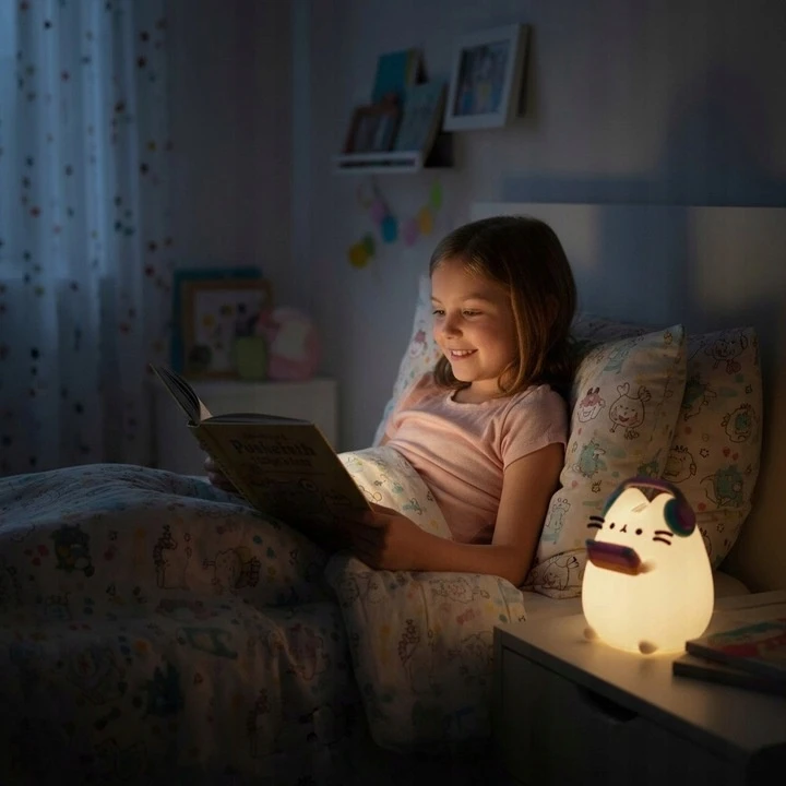 Lampka Nocna PUSHEEN CAT dla Dziecka LED na Baterie USB Prezent ORYGINALNA