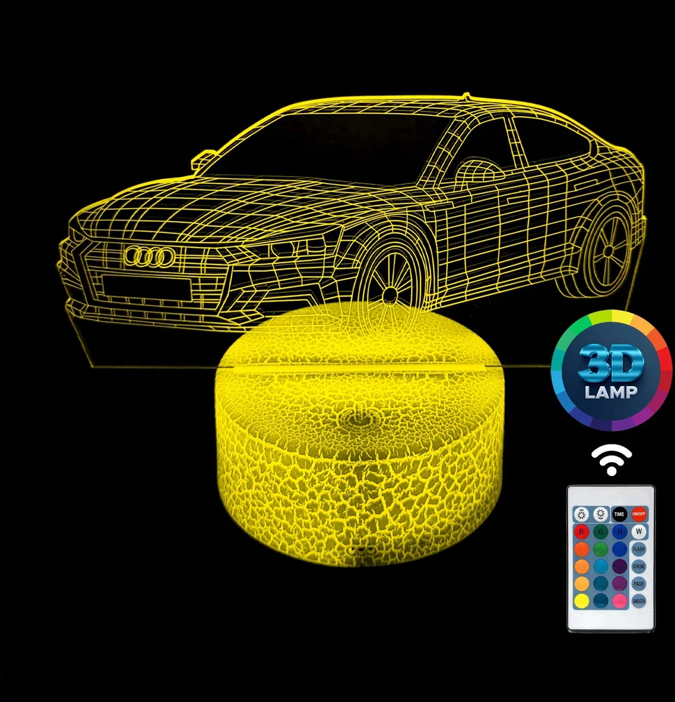 Lampka nocna Samochód Audi 3D LAMP LED