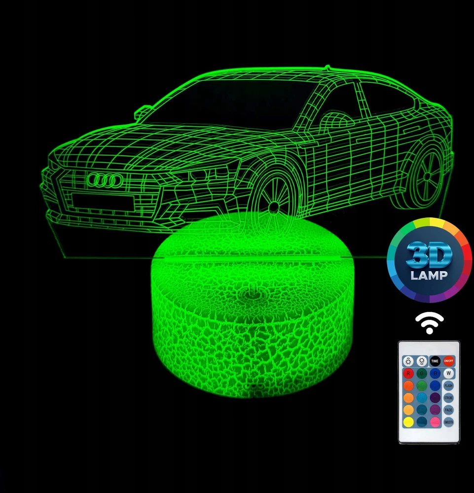 Lampka nocna Samochód Audi 3D LAMP LED