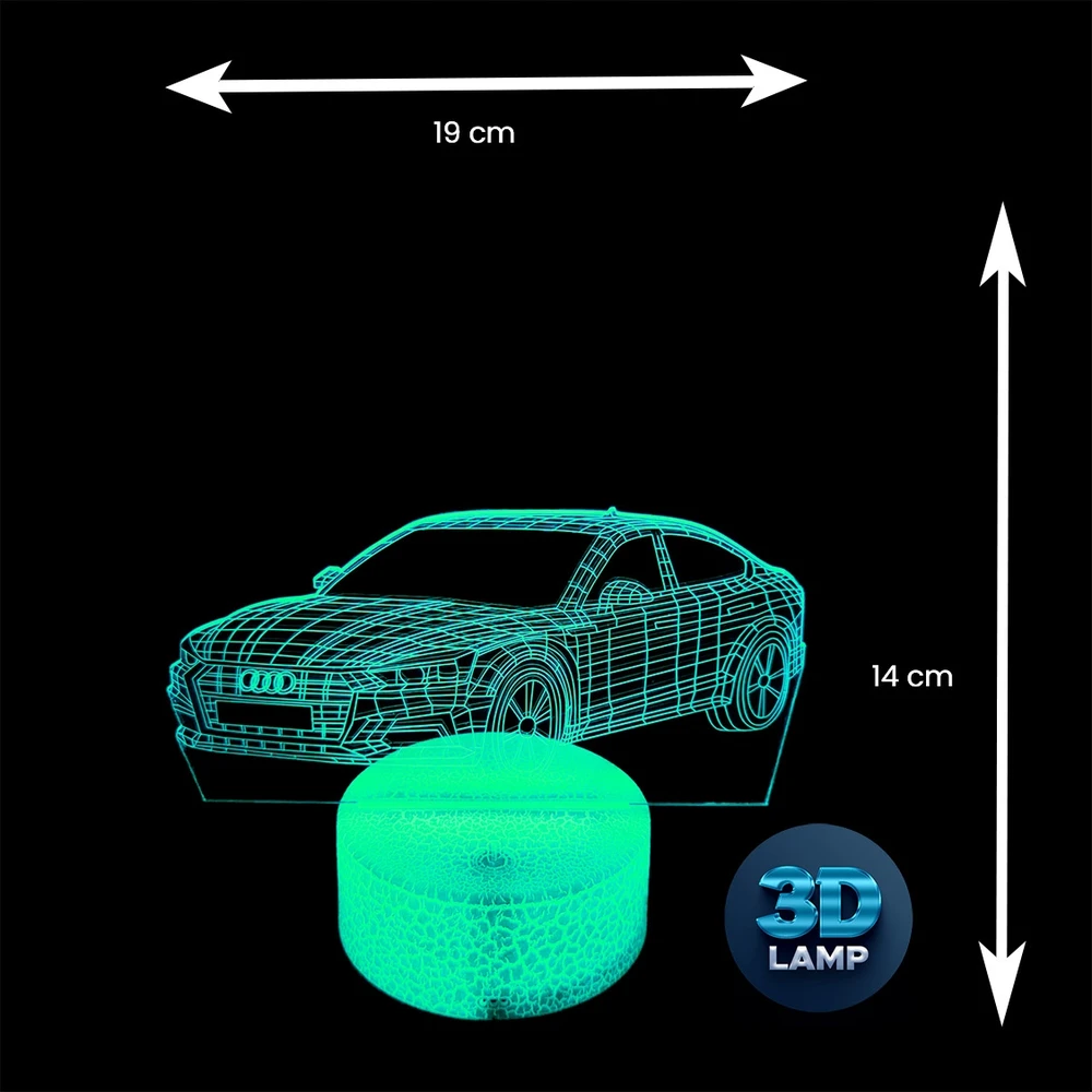 Lampka nocna Samochód Audi 3D LAMP LED
