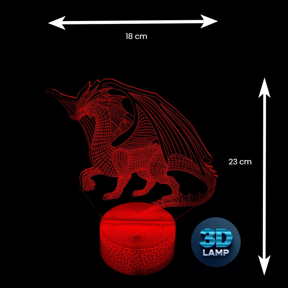 Lampka nocna Smok 3D LAMP LED