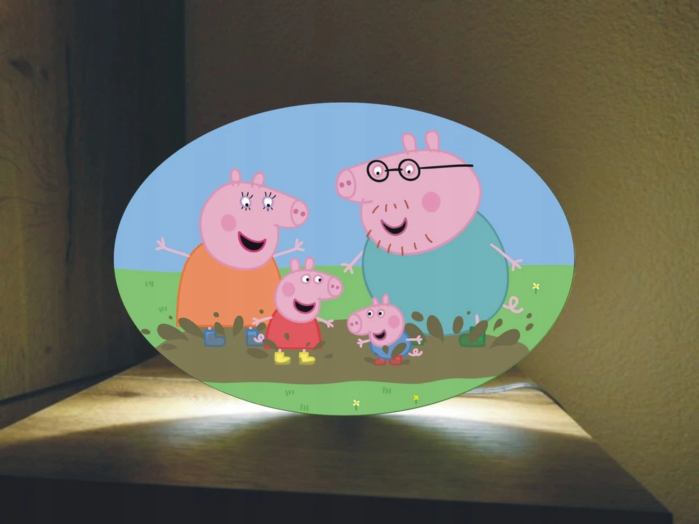 Lampka ścienna ŚWINKA PEPPA rodzina pilot opcja