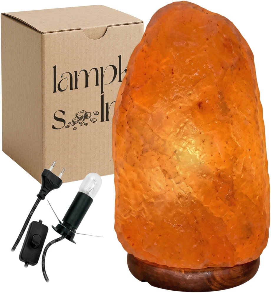 lampki solne Himalajų druskos lempa 1-2kg, natūralus akmuo, jonizatorius