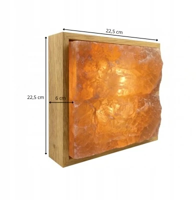 lampki solne Panel Solny do Sauny ZDROWY KLIMAT Cegła JONIZATOR Lampa LED 22,5x22,5cm
