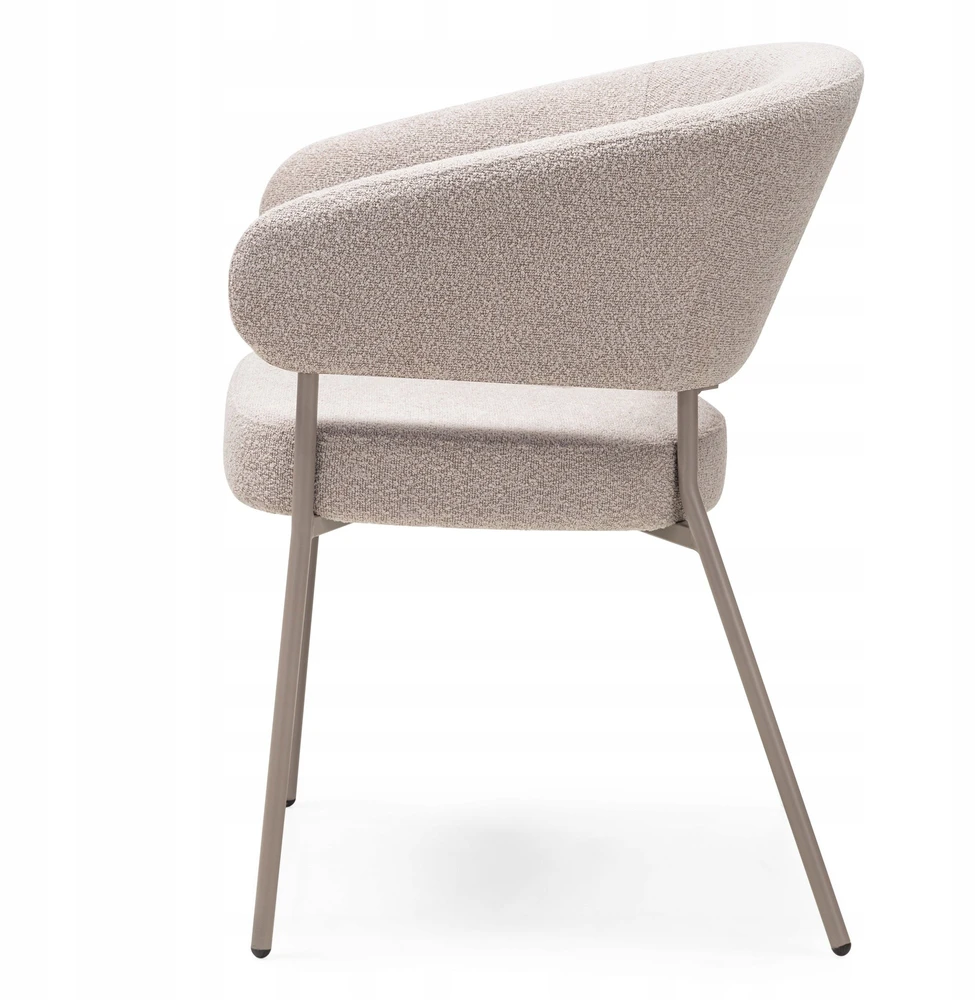 Lamu bouclé beige valgomojo fotelis