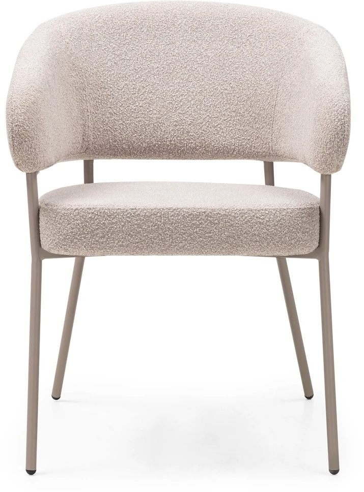 Lamu bouclé beige valgomojo fotelis