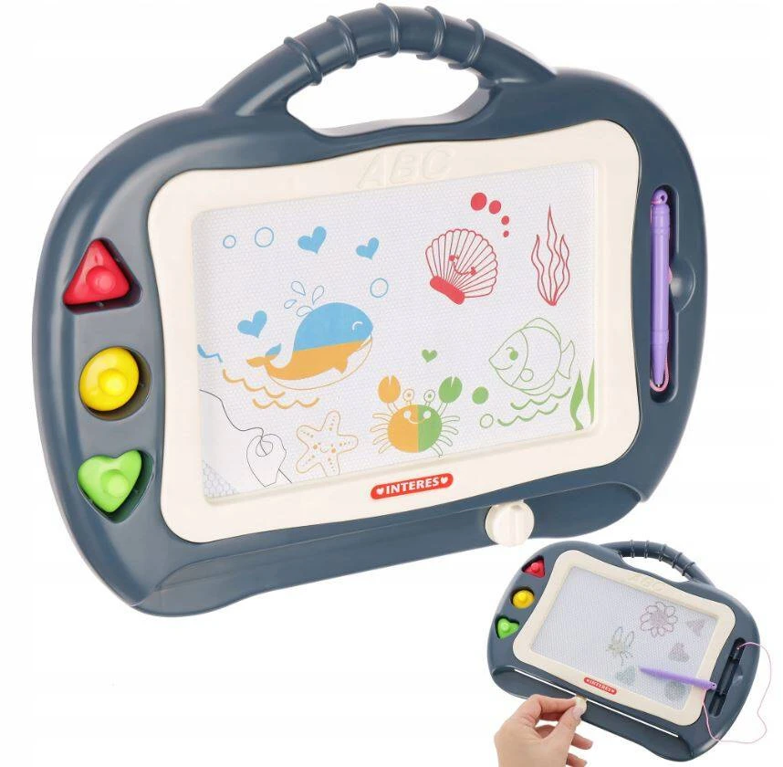 Landtoys MAGNETINĖ PLOKŠTA ZNICOPIS PIŠYTI IR RAŠYTI