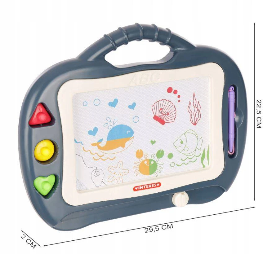 Landtoys MAGNETINĖ PLOKŠTA ZNICOPIS PIŠYTI IR RAŠYTI