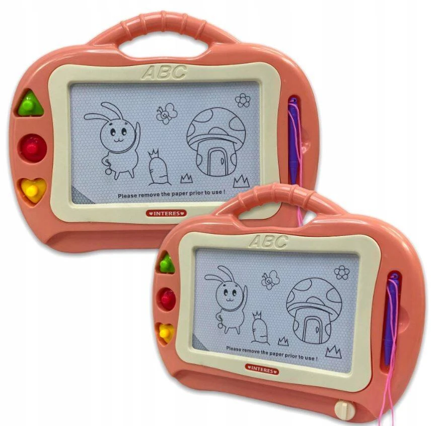 Landtoys MAGNETINĖ PLOKŠTA ZNICOPIS PIŠYTI IR RAŠYTI