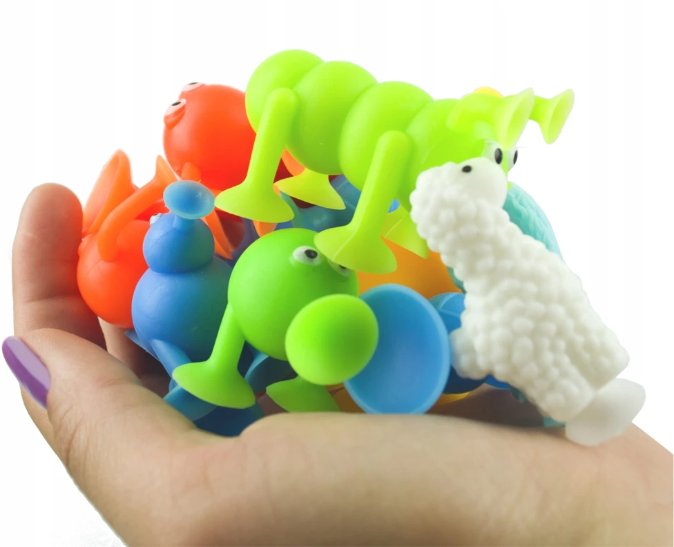 Landtoys SILIKONINIAI SIURBUČIAI SQUIGZ KONSTRUKCINIAI BLOKAI
