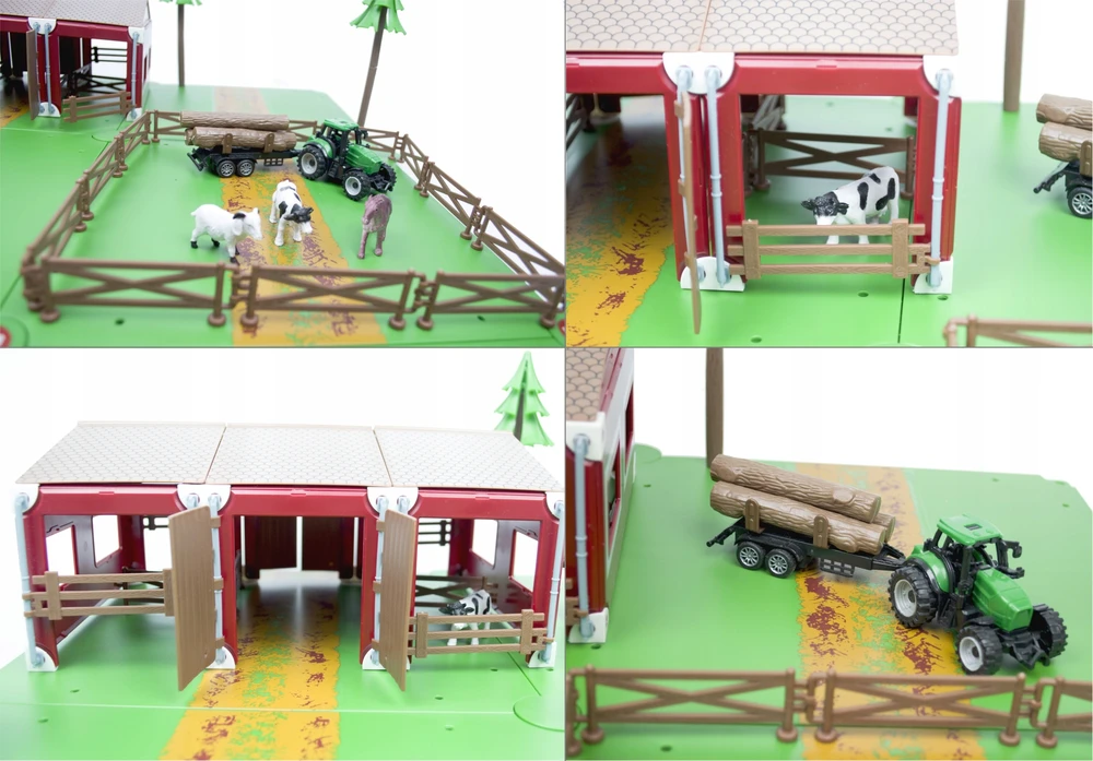 Landtoys ŪKIO DIDŽIAI GYVŪNAI LAUKIA DU TRAKTORIUS SU PRIEKABAIS GYVŪNAIS