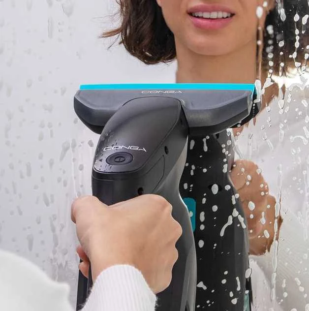 Cecotec Window Vacuum Cleaner | Conga Popstar Glass Titanium | Cordless | Juodas