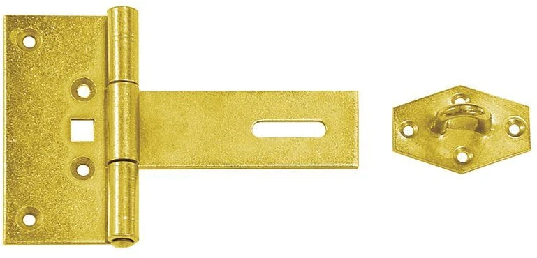 Lankstas su užraktu DMX ZZP 25, 75 x 25 x 25 x 1,5 mm, geltonai cinkuotas