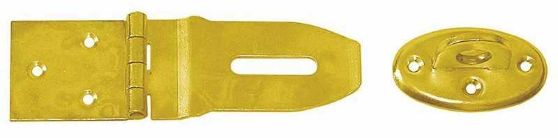 Lankstas su užraktu DMX ZZP 25, 75 x 25 x 25 x 1,5 mm, geltonai cinkuotas