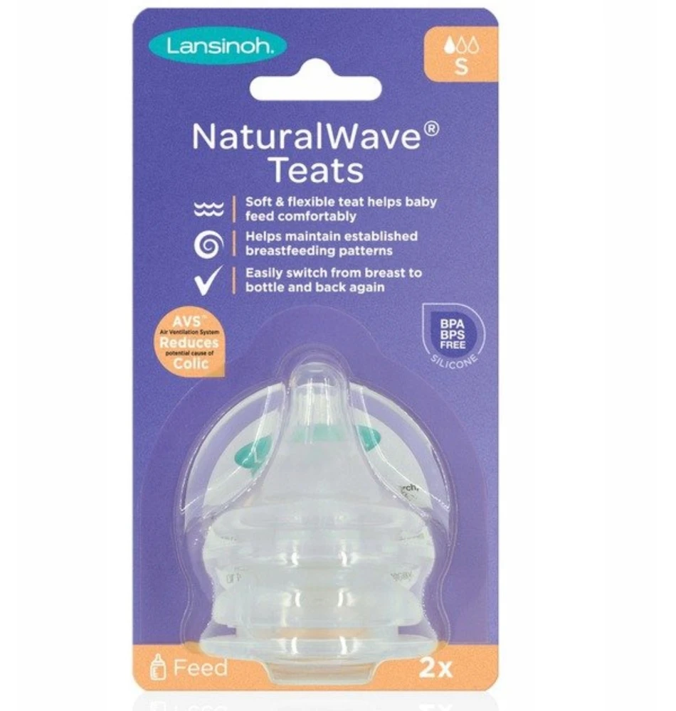 LANSINOH NATURAL WAVE FEDING ZENAS SU LĖTO SRAUTE, 2 Vnt. 1M+