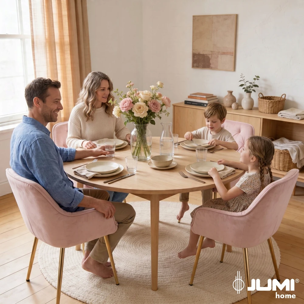 LARGO minkšta kėdė SVETAINEI, aksominė WELUR, rožinė JUMIhome
