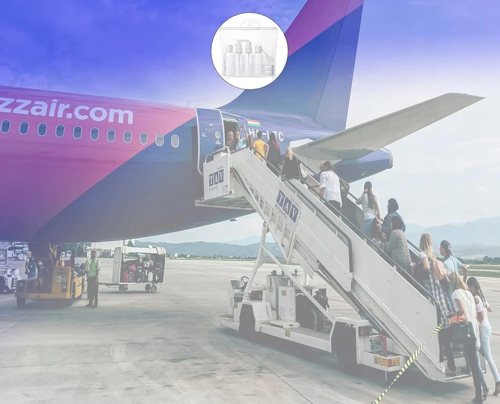 Laroxy TRAVEL konteineriai buteliai kosmetika atostogos lėktuvo bagažo kosmetikos krepšiui
