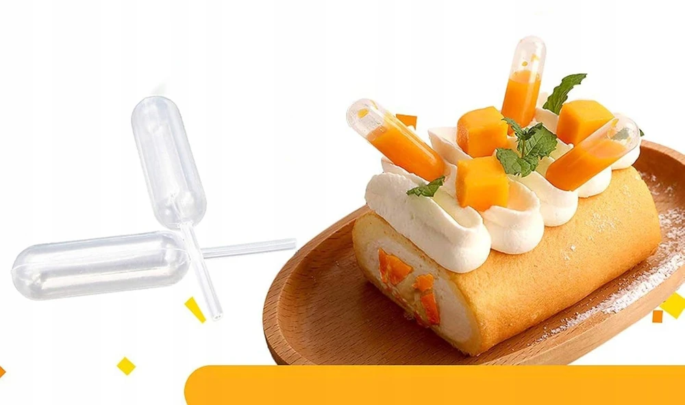 LAŠINĖLIS 4ML 100 Vnt. VIENkartinė plastikinė virtuvės pipetė